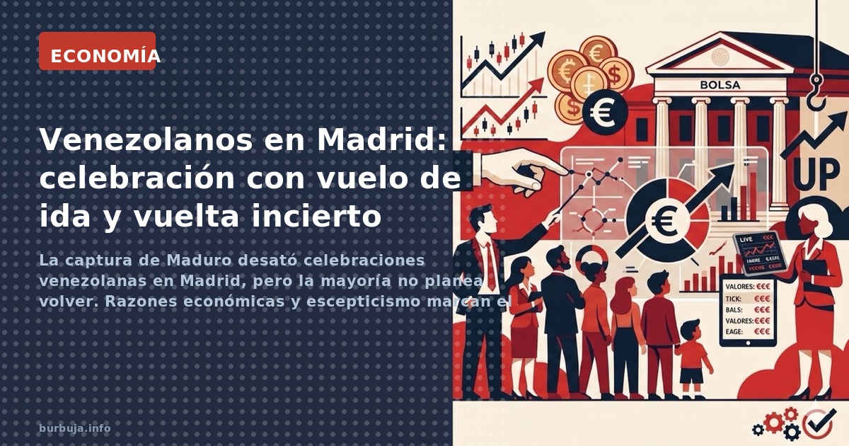 La captura de Maduro desató celebraciones venezolanas en Madrid, pero la mayoría no planea volver. Razones económicas y escep