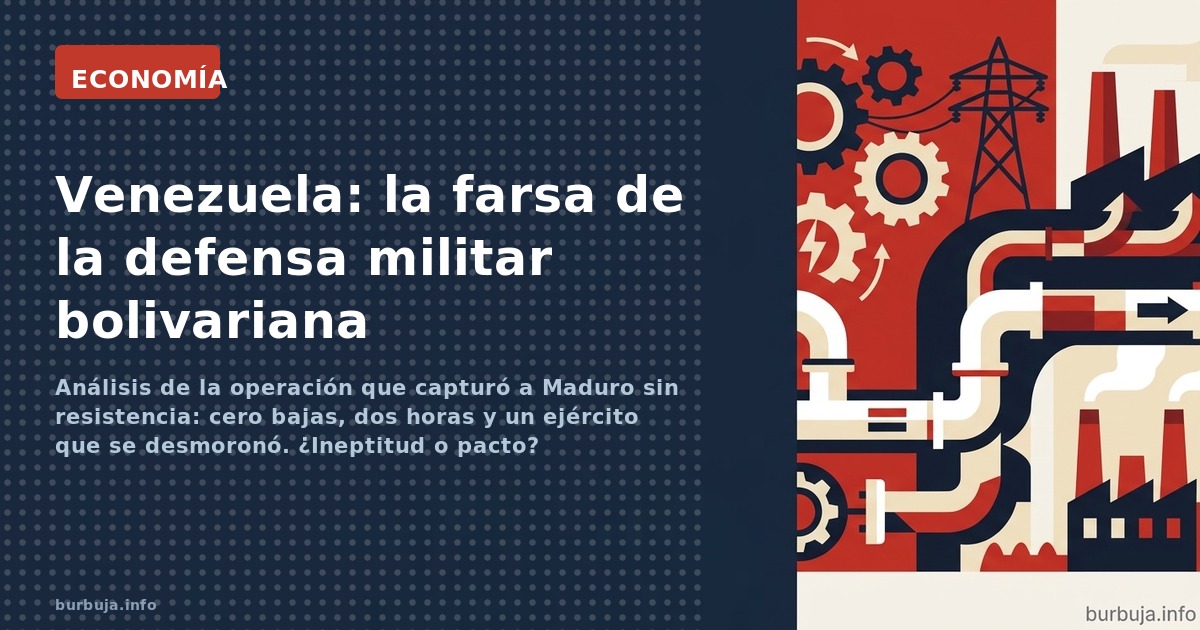 Análisis de la operación que capturó a Maduro sin resistencia: cero bajas, dos horas y un ejército que se desmoronó. ¿Ineptit
