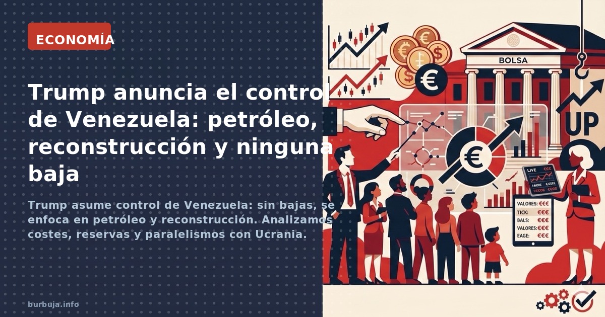Trump asume control de Venezuela: sin bajas, se enfoca en petróleo y reconstrucción. Analizamos costes, reservas y paralelism