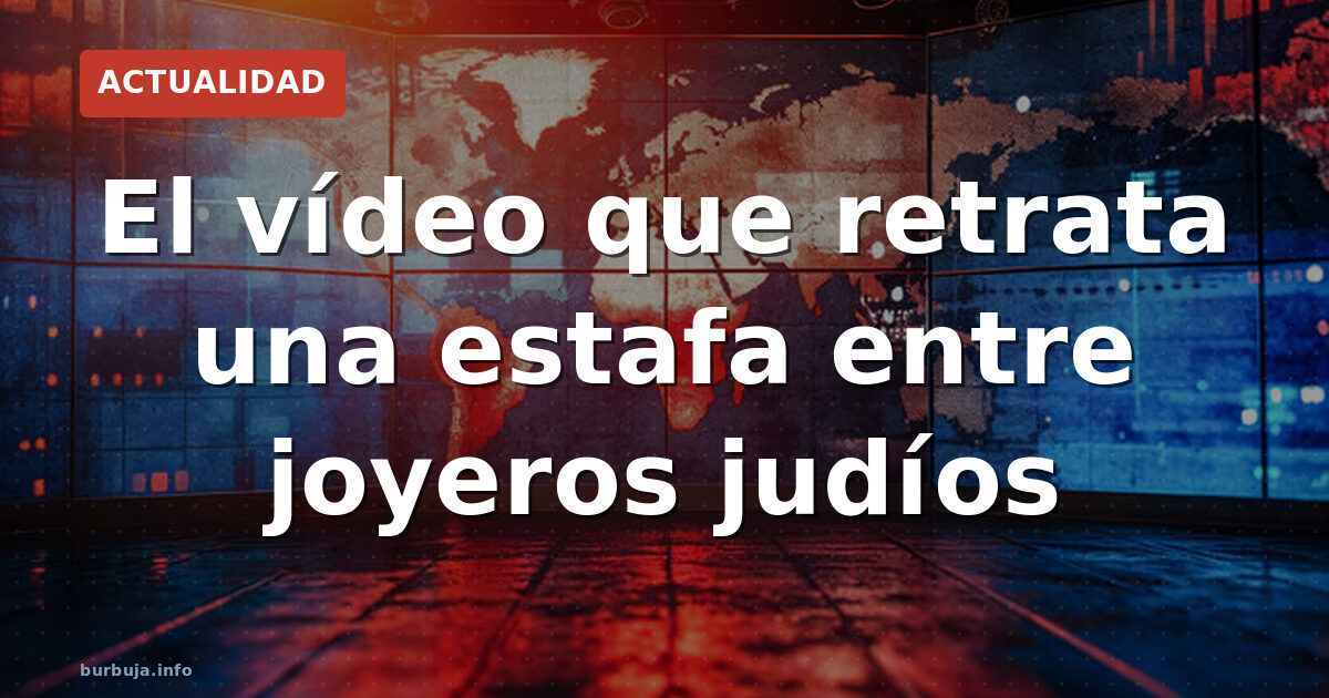El vídeo que retrata una estafa entre joyeros judíos