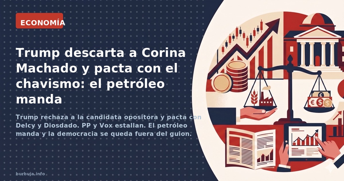 Trump rechaza a la candidata opositora y pacta con Delcy y Diosdado. PP y Vox estallan. El petróleo manda y la democracia se 