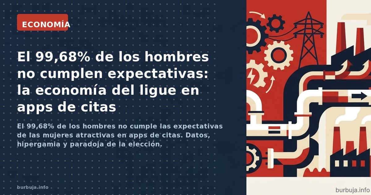 El 99,68% de los hombres no cumple las expectativas de las mujeres atractivas en apps de citas. Datos, hipergamia y paradoja 