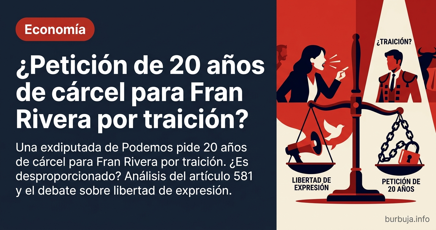 Una exdiputada de Podemos pide 20 años de cárcel para Fran Rivera por traición. ¿Es desproporcionado? Análisis del artículo 5