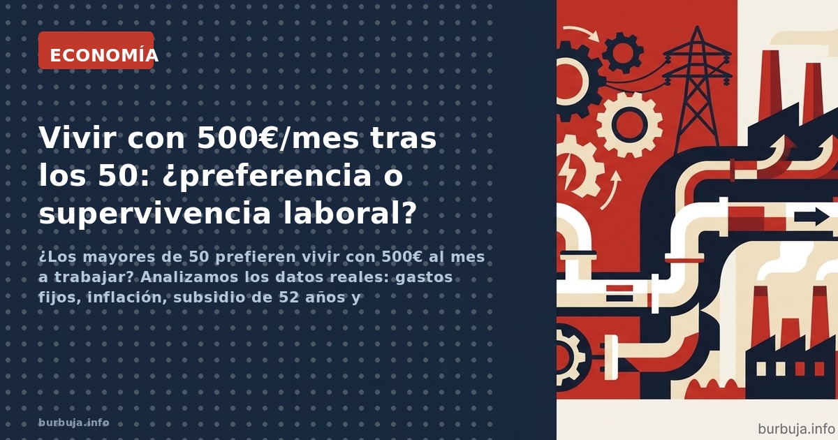 ¿Los mayores de 50 prefieren vivir con 500€ al mes a trabajar? Analizamos los datos reales: gastos fijos, inflación, subsidio