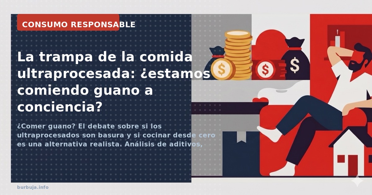 ¿Comer guano? El debate sobre si los ultraprocesados son basura y si cocinar desde cero es una alternativa realista. Análisis