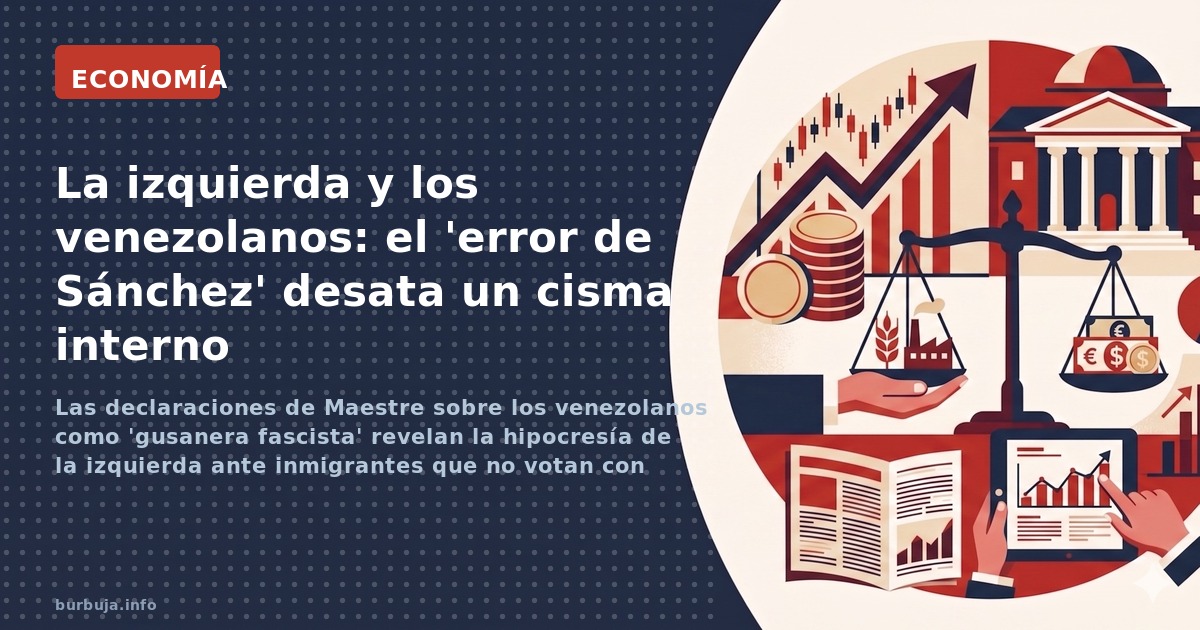 Las declaraciones de Maestre sobre los venezolanos como 'gusanera fascista' revelan la hipocresía de la izquierda ante inmigr