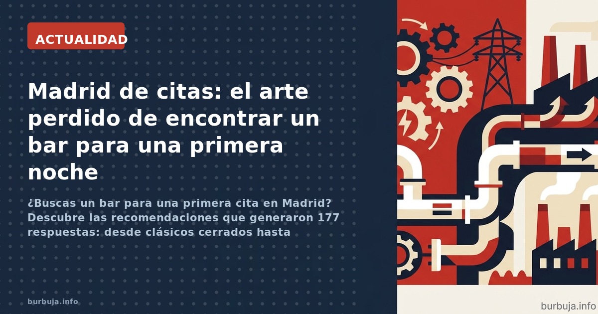 ¿Buscas un bar para una primera cita en Madrid? Descubre las recomendaciones que generaron 177 respuestas: desde clásicos cer