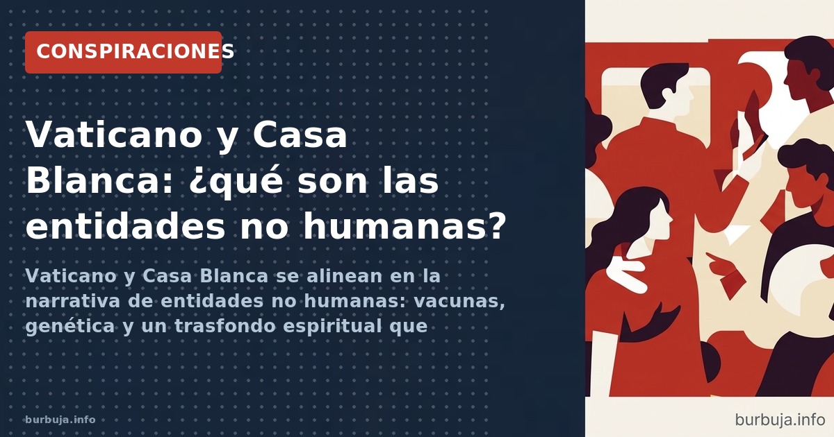 Vaticano y Casa Blanca se alinean en la narrativa de entidades no humanas: vacunas, genética y un trasfondo espiritual que di