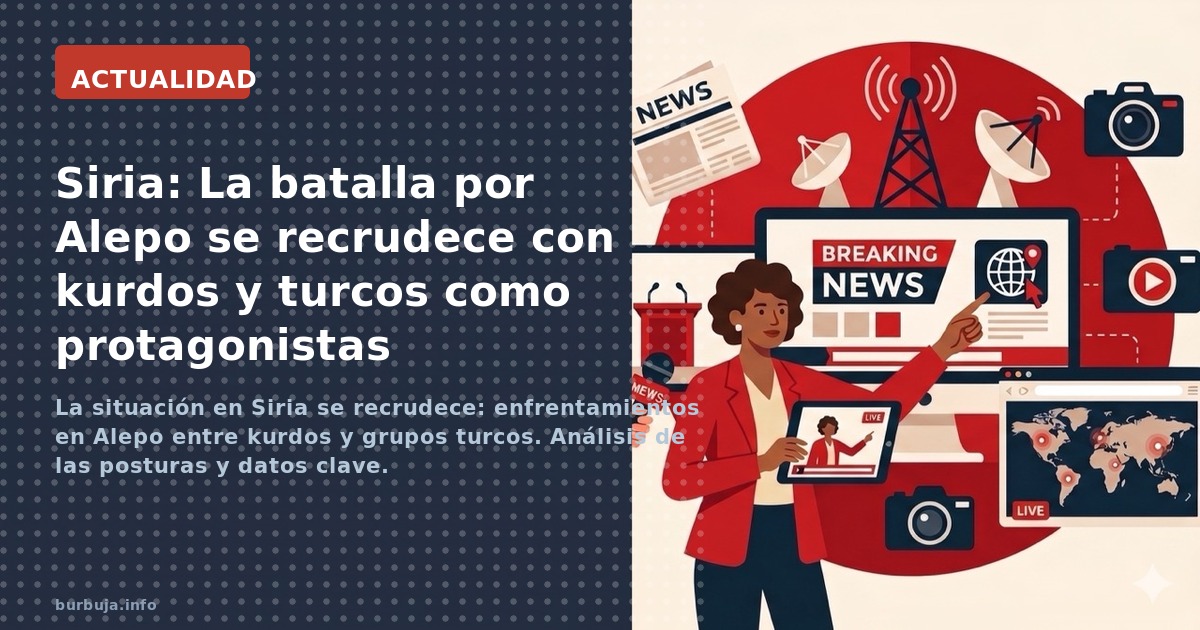 La situación en Siria se recrudece: enfrentamientos en Alepo entre kurdos y grupos turcos. Análisis de las posturas y datos c