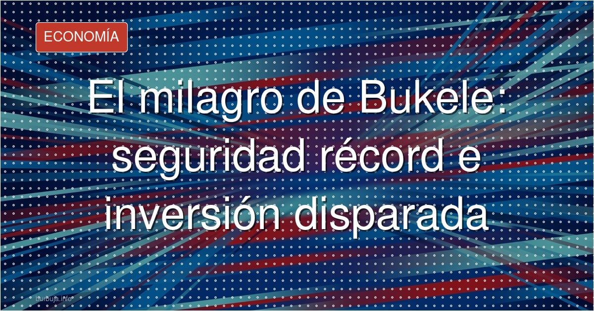 El milagro de Bukele: seguridad récord e inversión disparada