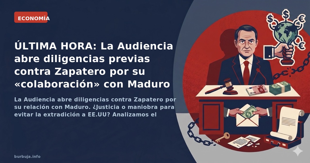 La Audiencia abre diligencias contra Zapatero por su relación con Maduro. ¿Justicia o maniobra para evitar la extradición a E