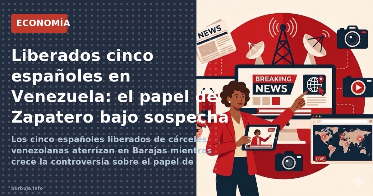 Los cinco españoles liberados de cárceles venezolanas aterrizan en Barajas mientras crece la controversia sobre el papel de Z