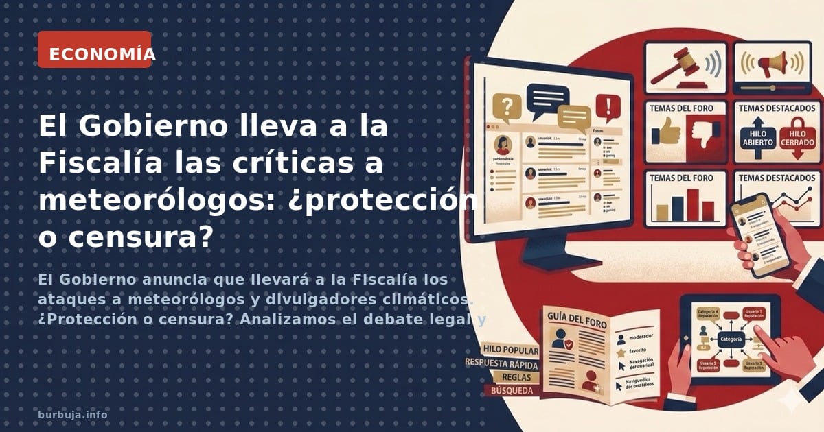 El Gobierno anuncia que llevará a la Fiscalía los ataques a meteorólogos y divulgadores climáticos. ¿Protección o censura? An