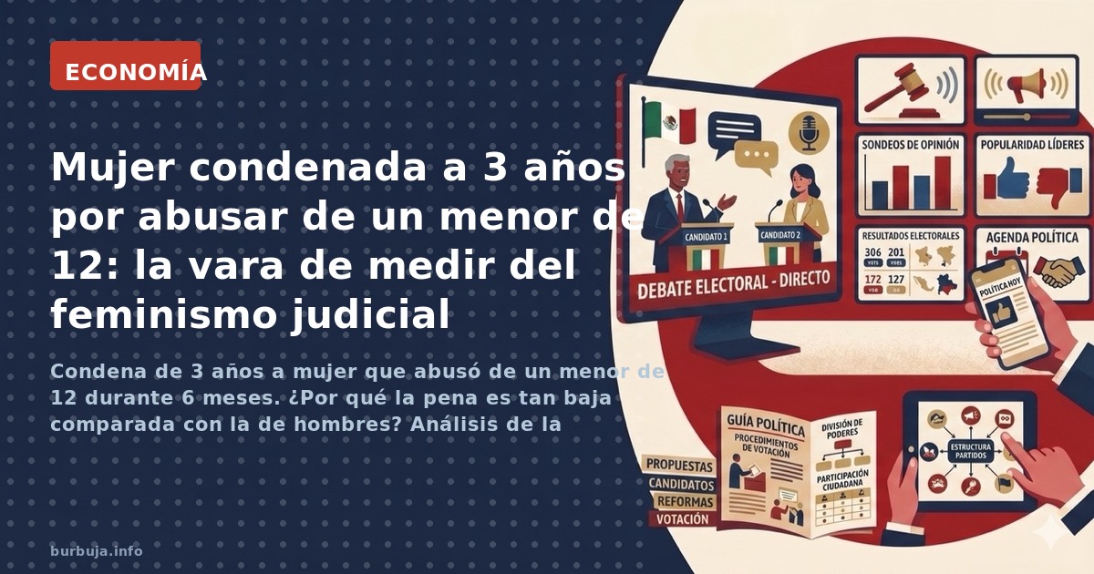 Condena de 3 años a mujer que abusó de un menor de 12 durante 6 meses. ¿Por qué la pena es tan baja comparada con la de hombr