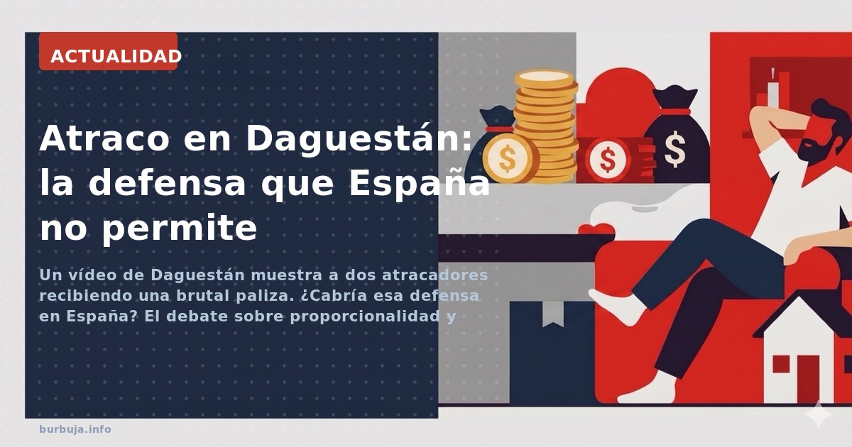 Un vídeo de Daguestán muestra a dos atracadores recibiendo una brutal paliza. ¿Cabría esa defensa en España? El debate sobre 
