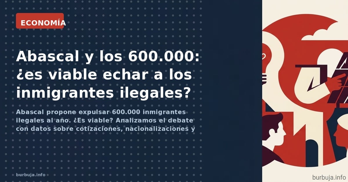 Abascal propone expulsar 600.000 inmigrantes ilegales al año. ¿Es viable? Analizamos el debate con datos sobre cotizaciones, 