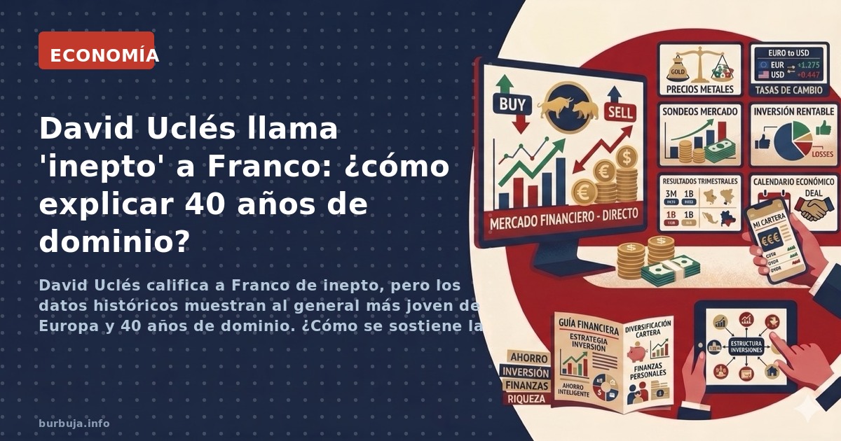 David Uclés califica a Franco de inepto, pero los datos históricos muestran al general más joven de Europa y 40 años de domin