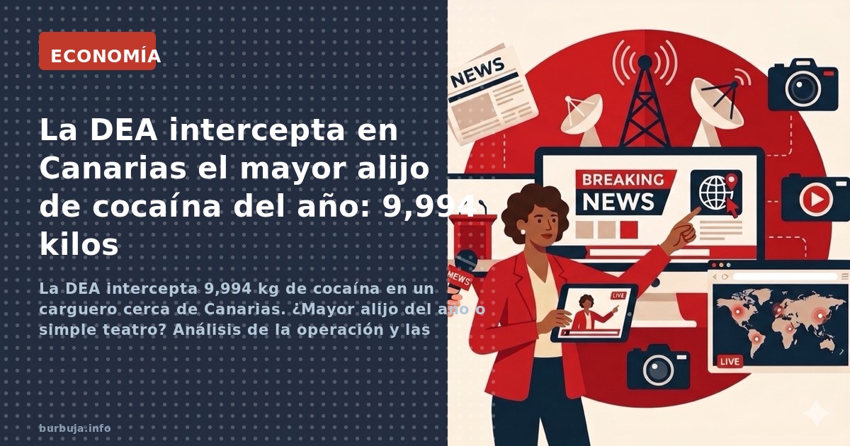 La DEA intercepta 9,994 kg de cocaína en un carguero cerca de Canarias. ¿Mayor alijo del año o simple teatro? Análisis de la 