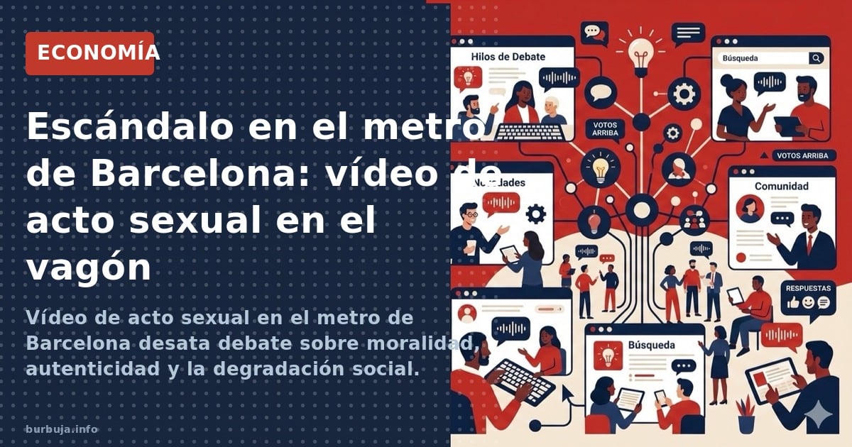 Vídeo de acto sexual en el metro de Barcelona desata debate sobre moralidad, autenticidad y la degradación social. ¿Profesion