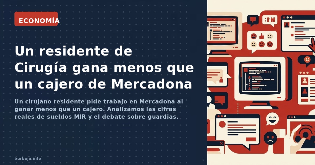 Un cirujano residente pide trabajo en Mercadona al ganar menos que un cajero. Analizamos las cifras reales de sueldos MIR y e