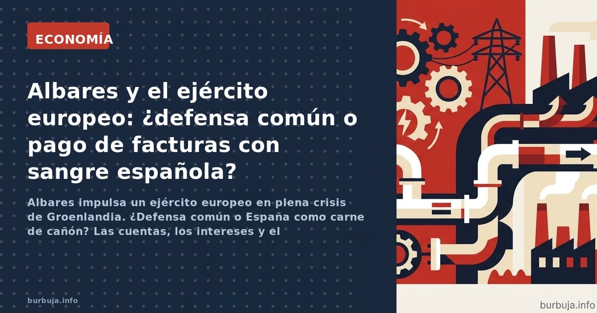 Albares impulsa un ejército europeo en plena crisis de Groenlandia. ¿Defensa común o España como carne de cañón? Las cuentas,
