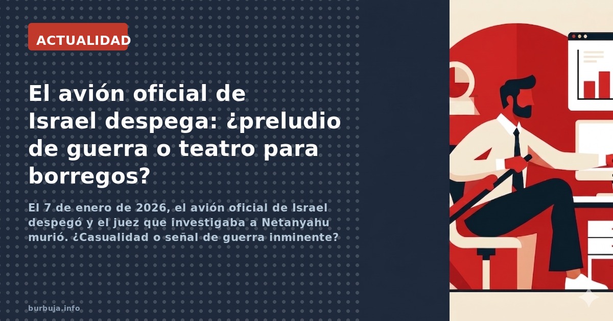 El 7 de enero de 2026, el avión oficial de Israel despegó y el juez que investigaba a Netanyahu murió. ¿Casualidad o señal de