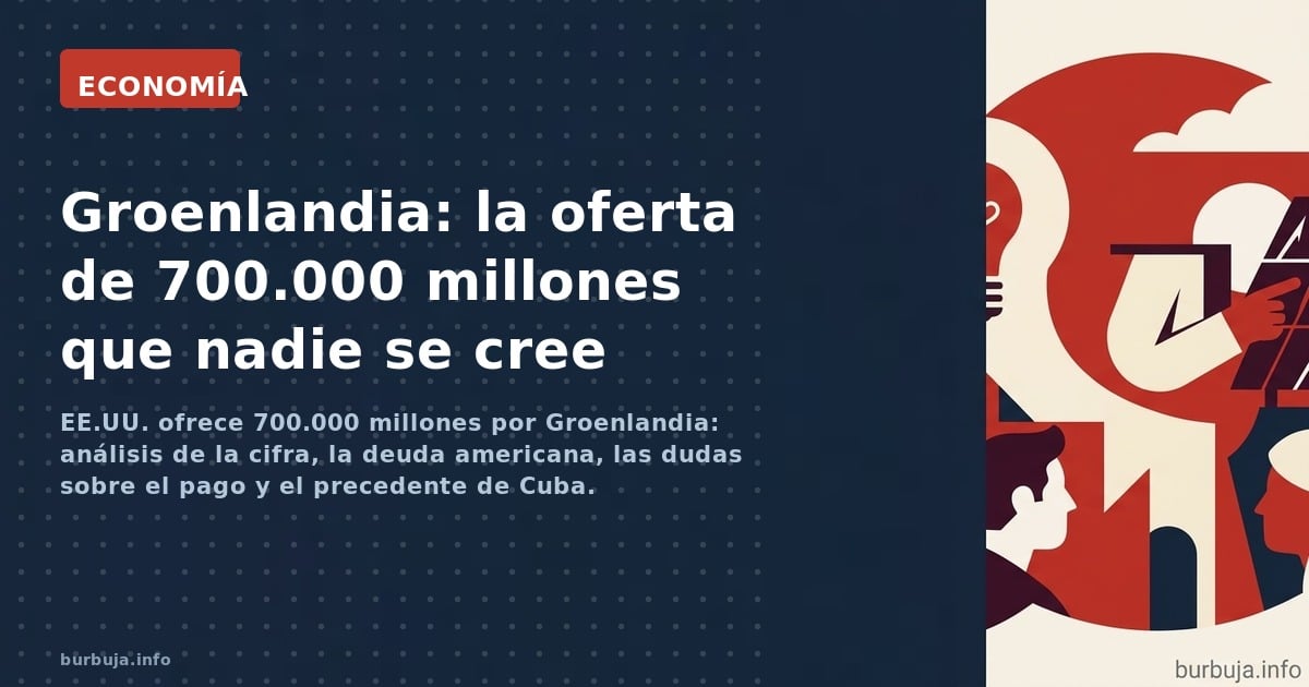 EE.UU. ofrece 700.000 millones por Groenlandia: análisis de la cifra, la deuda americana, las dudas sobre el pago y el preced