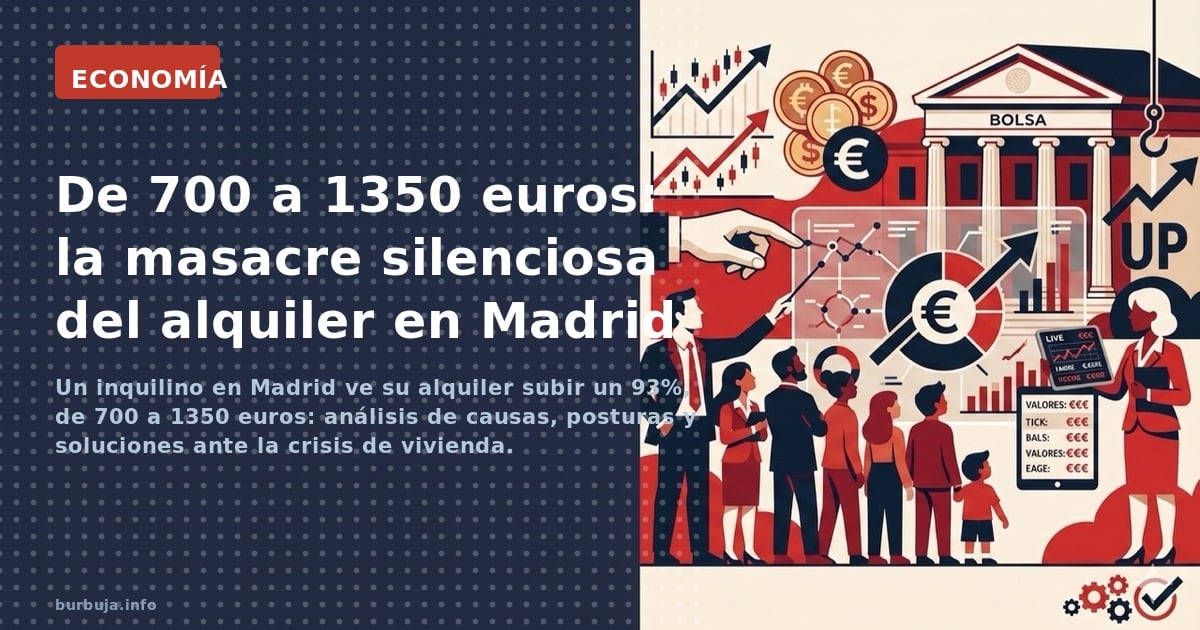 Un inquilino en Madrid ve su alquiler subir un 93%, de 700 a 1350 euros: análisis de causas, posturas y soluciones ante la cr