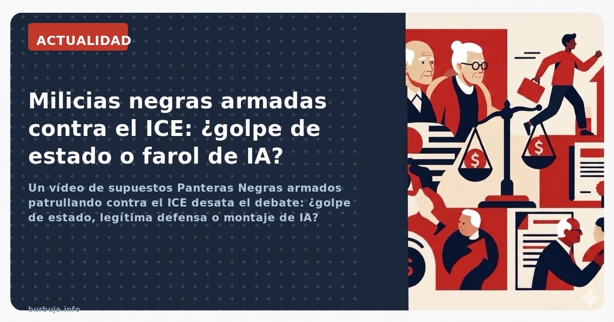 Un vídeo de supuestos Panteras Negras armados patrullando contra el ICE desata el debate: ¿golpe de estado, legítima defensa 