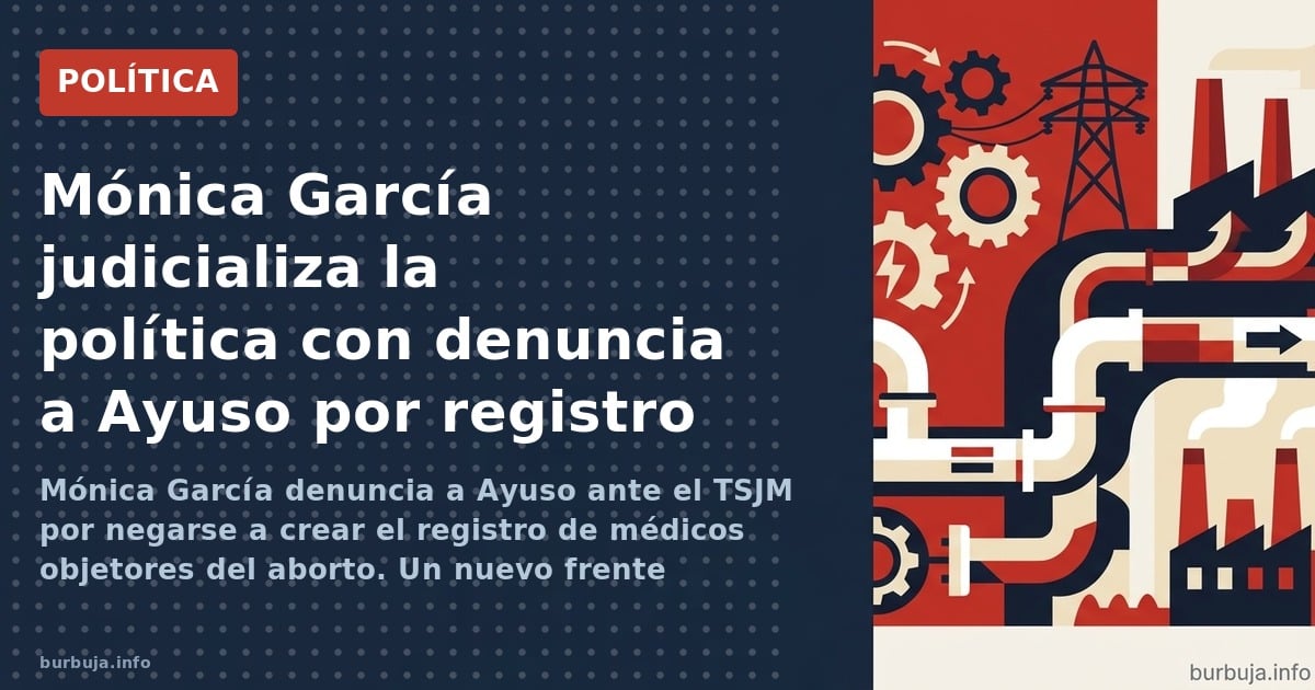 Mónica García denuncia a Ayuso ante el TSJM por negarse a crear el registro de médicos objetores del aborto. Un nuevo frente 