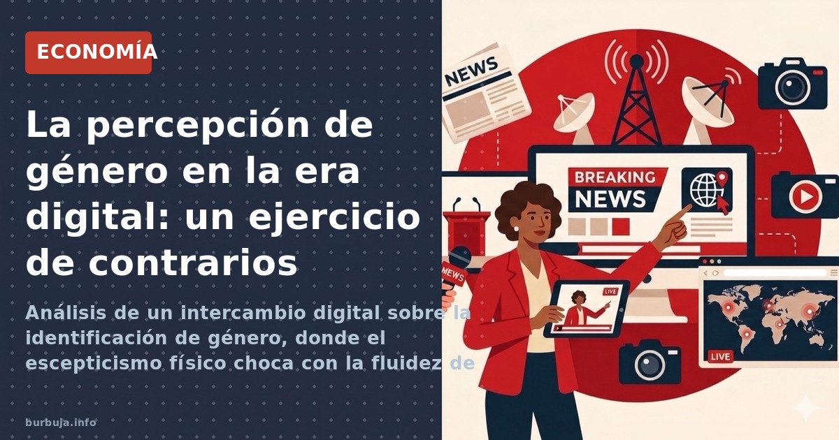 Análisis de un intercambio digital sobre la identificación de género, donde el escepticismo físico choca con la fluidez de la