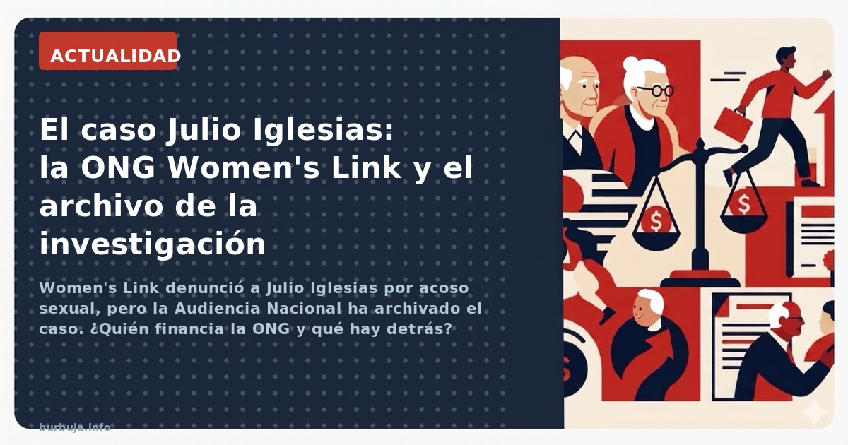 Women's Link denunció a Julio Iglesias por acoso sexual, pero la Audiencia Nacional ha archivado el caso. ¿Quién financia la 