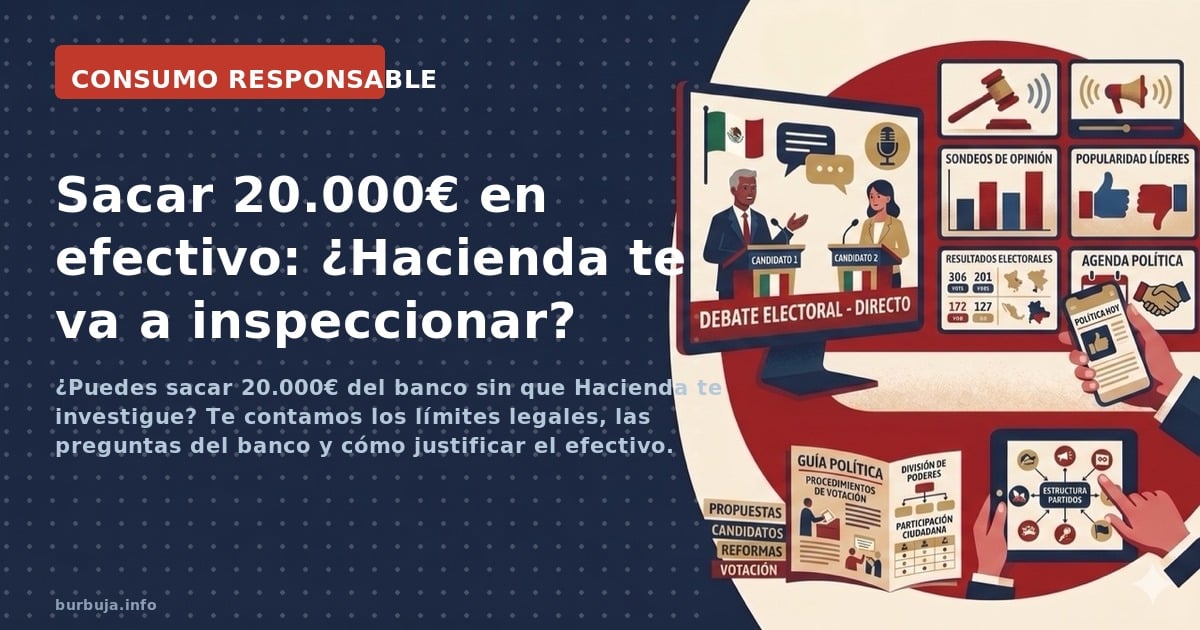 ¿Puedes sacar 20.000€ del banco sin que Hacienda te investigue? Te contamos los límites legales, las preguntas del banco y có