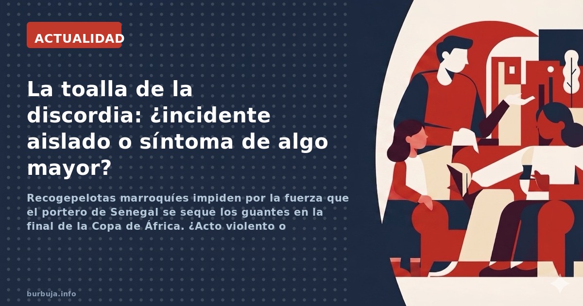 Recogepelotas marroquíes impiden por la fuerza que el portero de Senegal se seque los guantes en la final de la Copa de Áfric