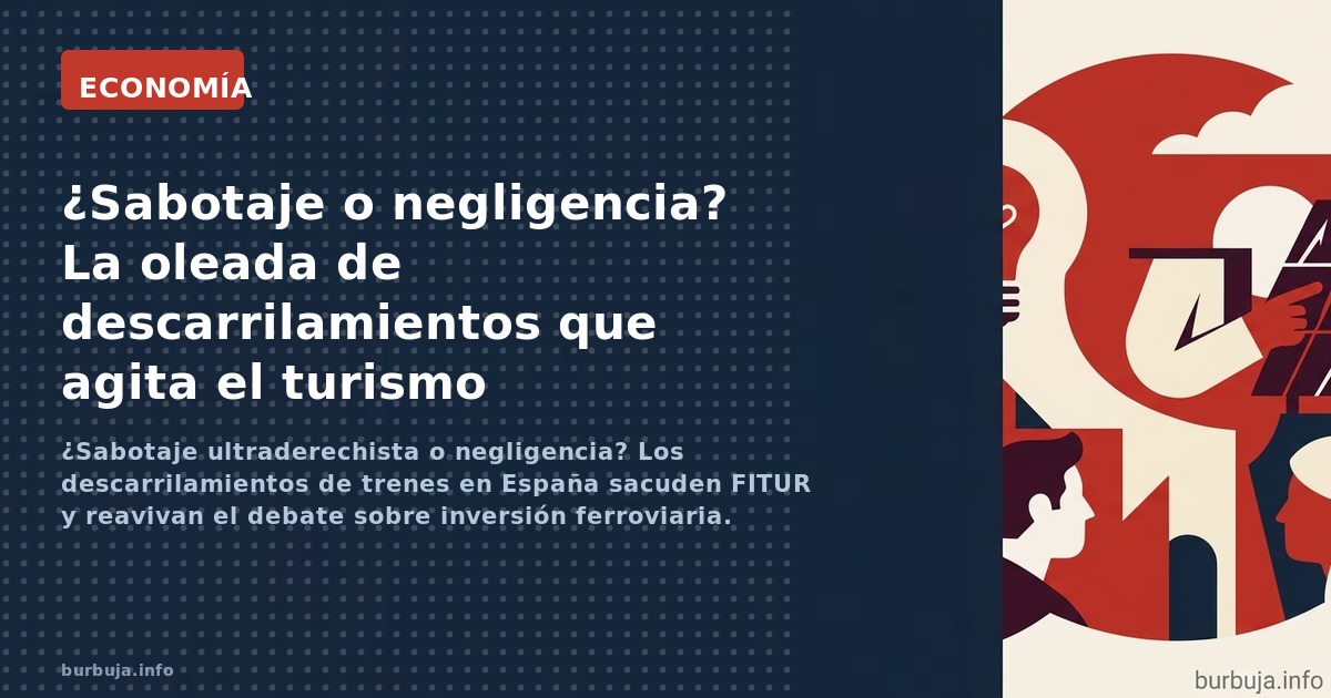 ¿Sabotaje ultraderechista o negligencia? Los descarrilamientos de trenes en España sacuden FITUR y reavivan el debate sobre i