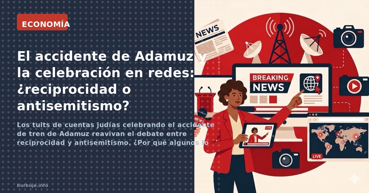 Los tuits de cuentas judías celebrando el accidente de tren de Adamuz reavivan el debate entre reciprocidad y antisemitismo. 