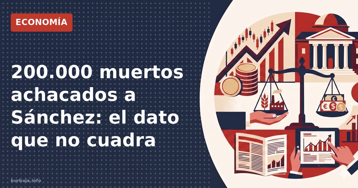 Ilustración editorial de un gráfico de barras ascendente sobre un fondo azul marino, con una línea roja que se dispara y un t