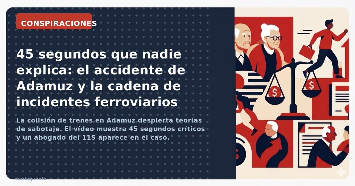 La colisión de trenes en Adamuz despierta teorías de sabotaje. El vídeo muestra 45 segundos críticos y un abogado del 11S apa