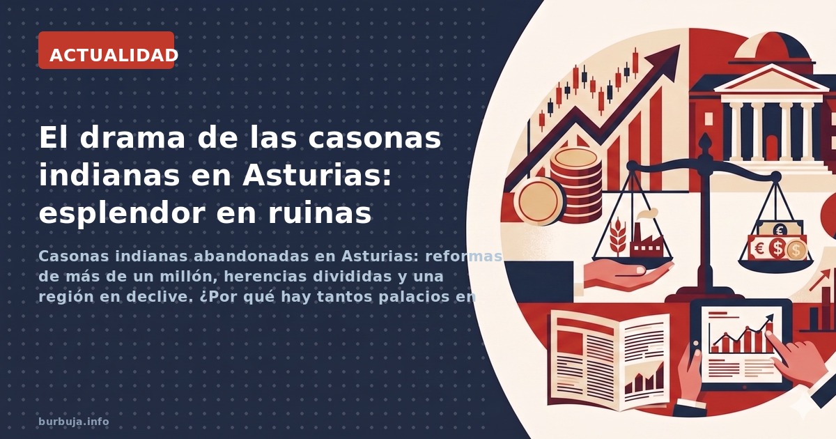 Casonas indianas abandonadas en Asturias: reformas de más de un millón, herencias divididas y una región en declive. ¿Por qué
