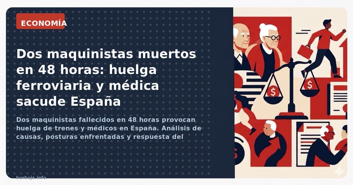 Dos maquinistas fallecidos en 48 horas provocan huelga de trenes y médicos en España. Análisis de causas, posturas enfrentada