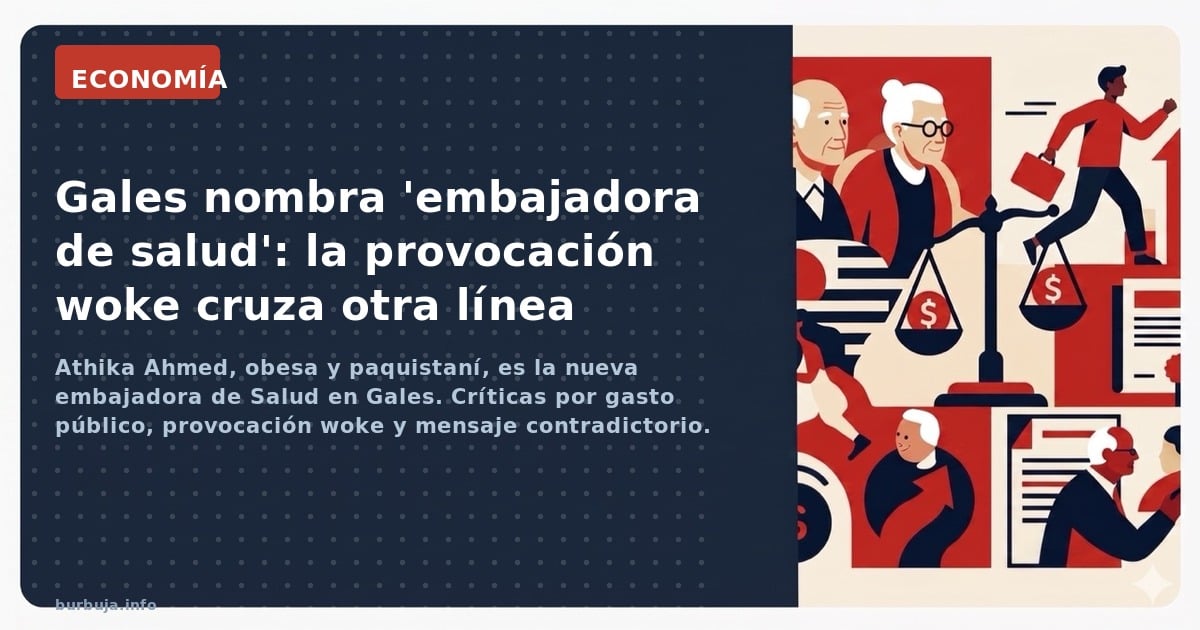 Athika Ahmed, obesa y paquistaní, es la nueva embajadora de Salud en Gales. Críticas por gasto público, provocación woke y me