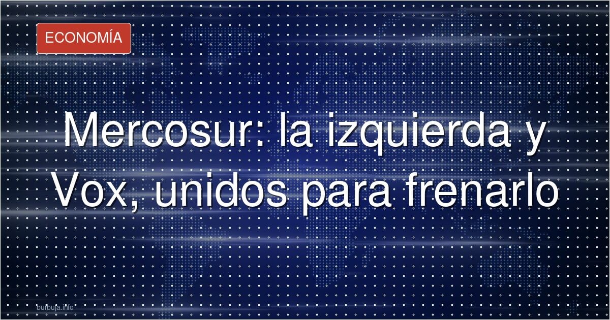 Mercosur: la izquierda y Vox, unidos para frenarlo