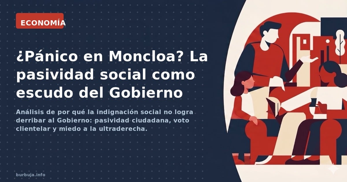Análisis de por qué la indignación social no logra derribar al Gobierno: pasividad ciudadana, voto clientelar y miedo a la ul