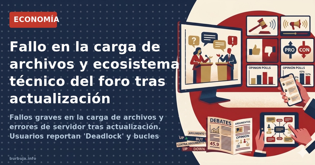 Fallos graves en la carga de archivos y errores de servidor tras actualización. Usuarios reportan 'Deadlock' y bucles infinit