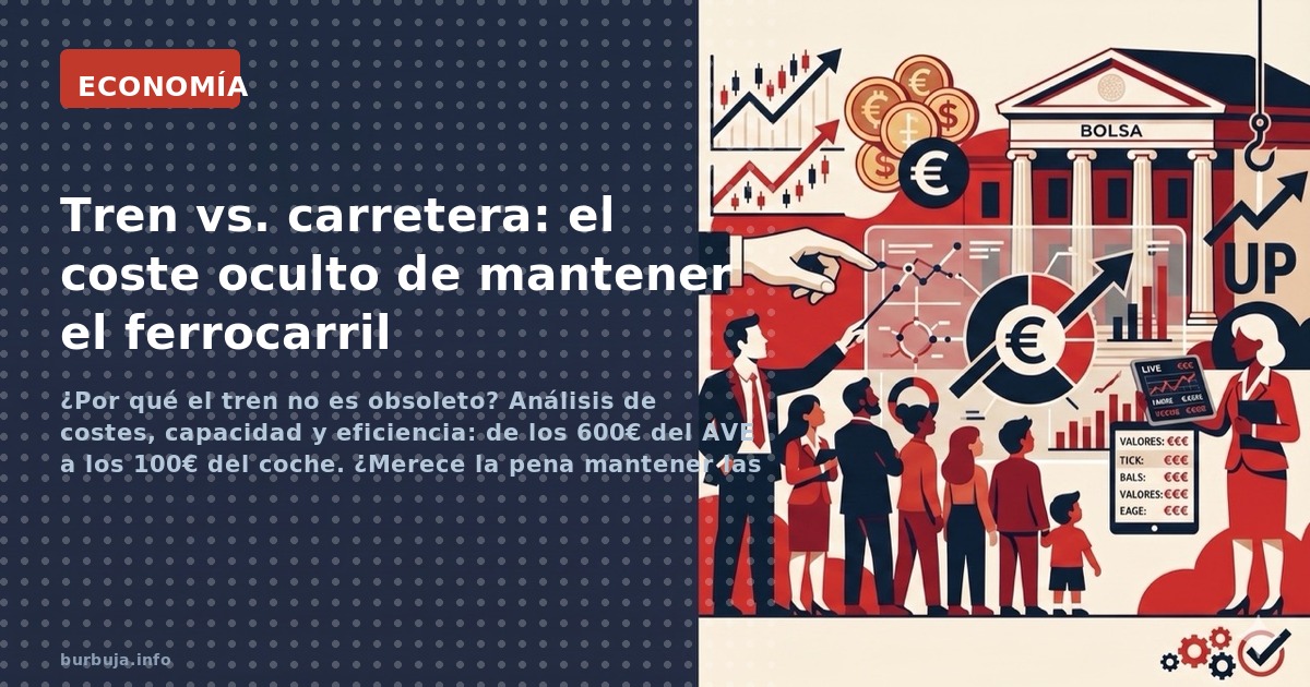¿Por qué el tren no es obsoleto? Análisis de costes, capacidad y eficiencia: de los 600€ del AVE a los 100€ del coche. ¿Merec