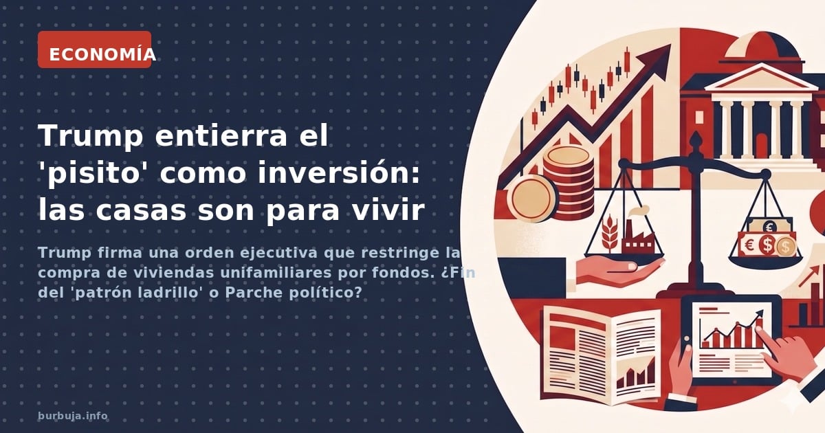 Trump firma una orden ejecutiva que restringe la compra de viviendas unifamiliares por fondos. ¿Fin del 'patrón ladrillo' o P