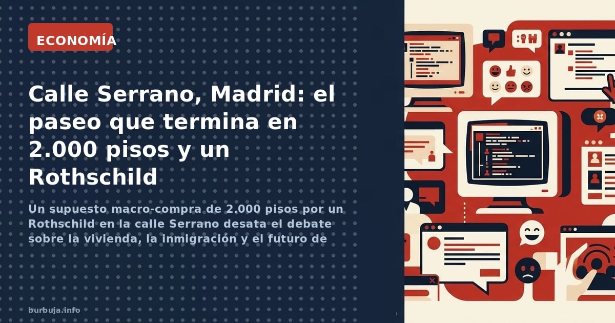 Un supuesto macro-compra de 2.000 pisos por un Rothschild en la calle Serrano desata el debate sobre la vivienda, la inmigrac