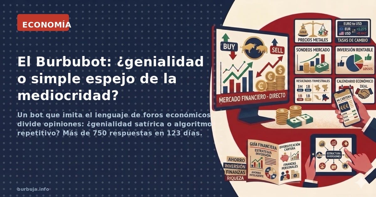 Un bot que imita el lenguaje de foros económicos divide opiniones: ¿genialidad satírica o algoritmo repetitivo? Más de 750 re