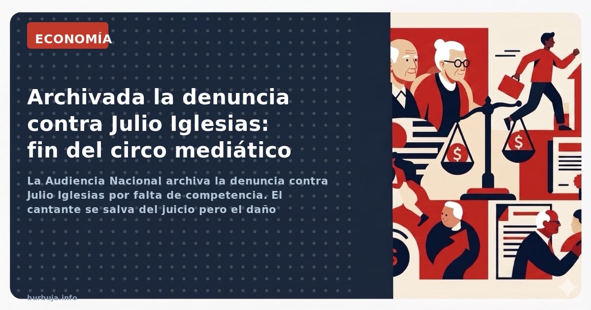 La Audiencia Nacional archiva la denuncia contra Julio Iglesias por falta de competencia. El cantante se salva del juicio per