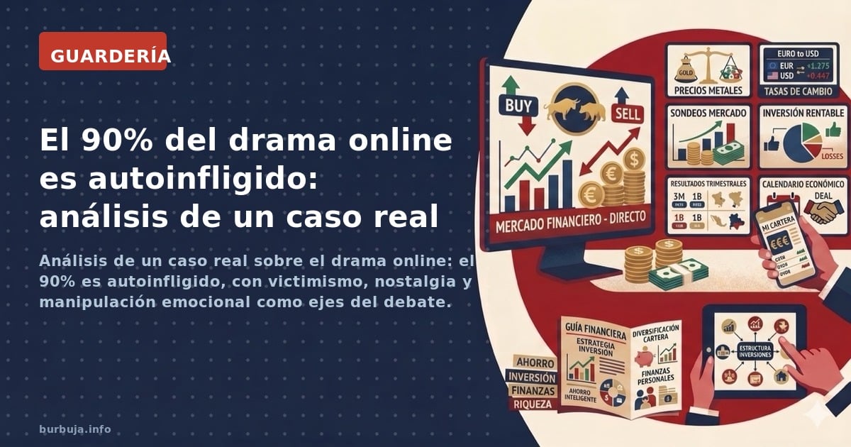 Análisis de un caso real sobre el drama online: el 90% es autoinfligido, con victimismo, nostalgia y manipulación emocional c
